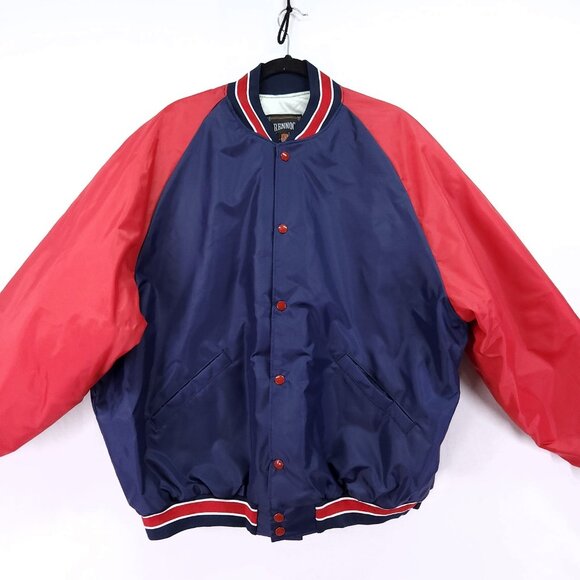 Rennoc Classic Varsity Jacket Size XL Bomber Letterman Red & Blue - Picture 6 of 14